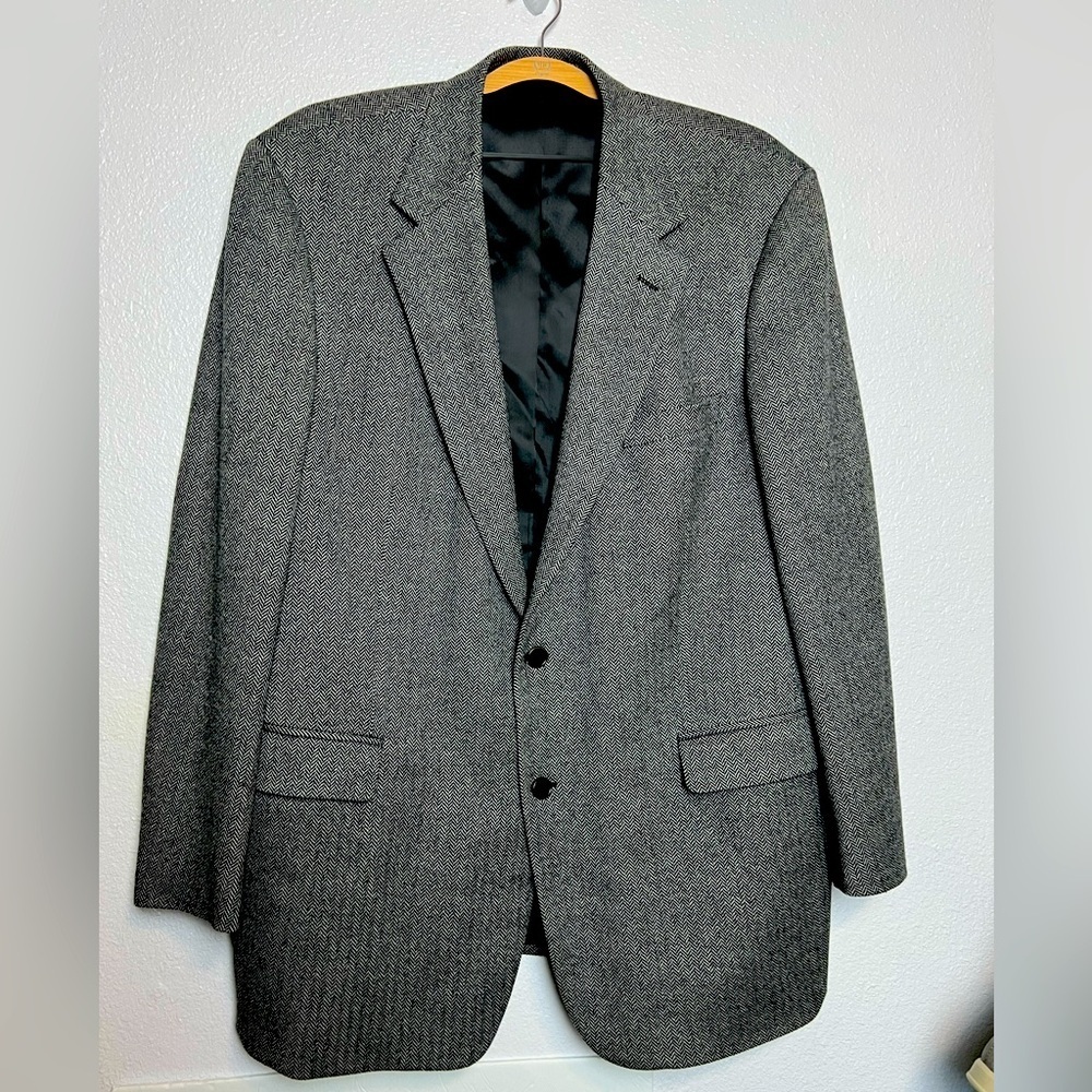 Brooks Brothers Lambswool Blazer Suit Jacket Herringbone 45 Long